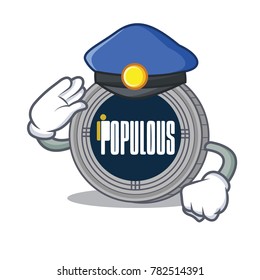 Police populous coin character cartoon
