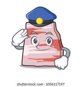 Police pork lard character cartoon