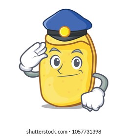 Police potato chips character cartoon