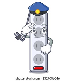 Police power strip in the character shape