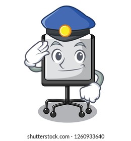 Police prestation board chart blank on carttoon