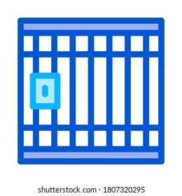 Vector del icono de la puerta de la barra de la policía. Esbozo de la Puerta de la Barra de la Policía. Ilustración de símbolo de contorno aislado