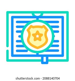 police procedurals color icon vector. police procedurals sign. isolated symbol illustration