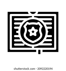 police procedurals glyph icon vector. police procedurals sign. isolated contour symbol black illustration