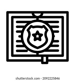 police procedurals line icon vector. police procedurals sign. isolated contour symbol black illustration