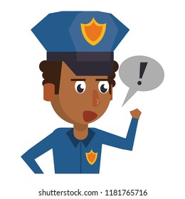 Police profile cartoon