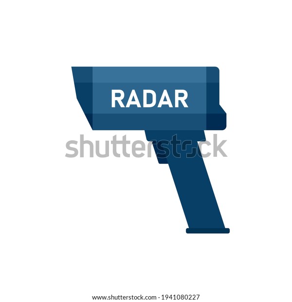 Police radar icon. Clipart image isolated on\
white background
