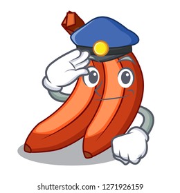 Police red banana isolated on the mascot
