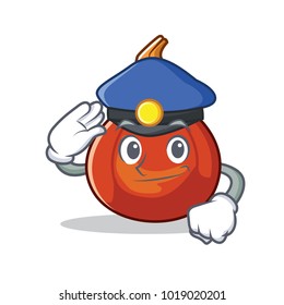 Police red kuri squash character cartoon