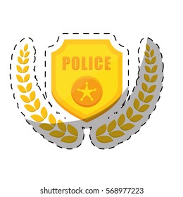 police related  emblem image vector illustration design 