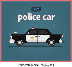 Police retro car.