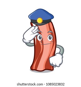 Police ribs character cartoon style