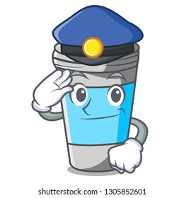 Police roll on deodorant above the mascot