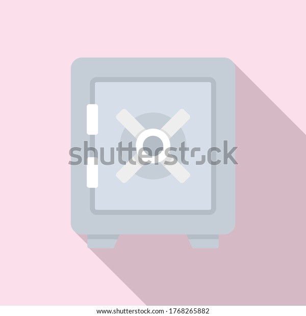 Police safe icon. Flat illustration of police safe\
vector icon for web\
design