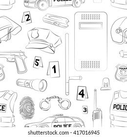 Police. Safety concept pattern