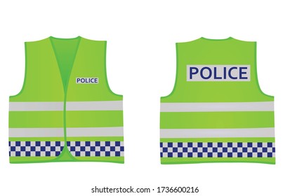 Police safety vest. vector illustration