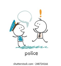 Police said a man illustration