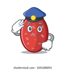 Police salami character cartoon style