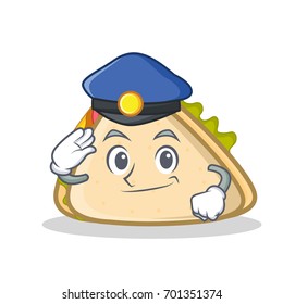 Police sandwich character cartoon style