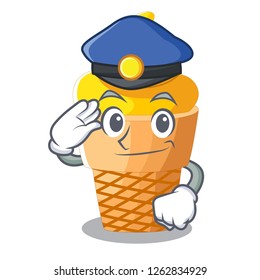 Police scoop banana ice cream with cartoon