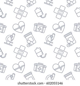 Police seamless pattern on a white background with isolated icon