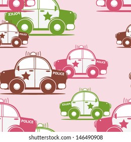 Police seamless pattern. Vector illustration