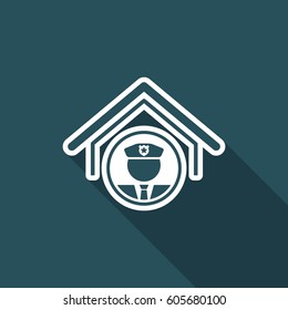 Police and security service - Vector web icon