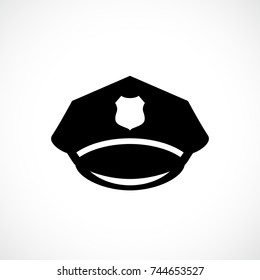 Police service hat icon illustration isolated on white background