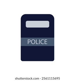 Police shield icon, police shield control protection flat icon vector design illustration. 