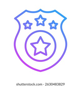 Police Shield Icon Element For Design