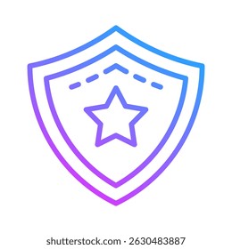 Elemento del icono del escudo de policía para el diseño
