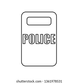 police shield icon. Element of Police for mobile concept and web apps icon. Outline, thin line icon for website design and development, app development