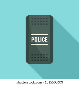Police shield icon. Flat illustration of police shield vector icon for web design