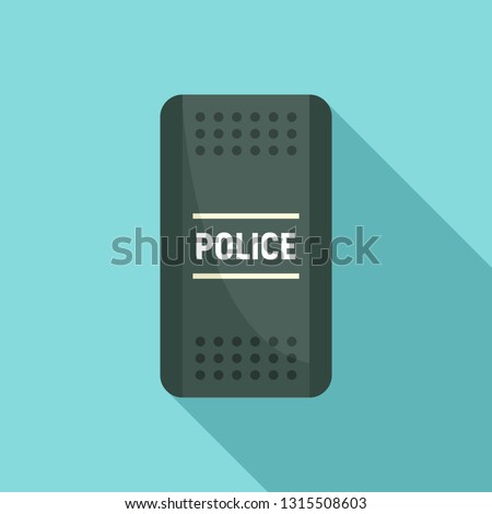 Police shield icon. Flat illustration of police shield vector icon for web design