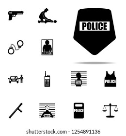 police shield icon. Police icons universal set for web and mobile