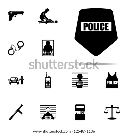 police shield icon. Police icons universal set for web and mobile