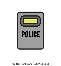 Police Shield Icon Vector Illustration