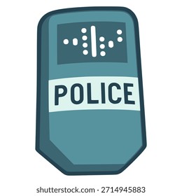 Diseño de Plantilla de Ilustración vectorial de color plano de seguridad protectora de escudo policial
