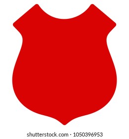 Police Shield vector icon. Illustration style is a flat iconic symbol.
