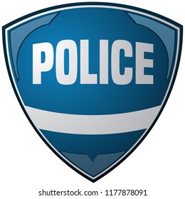 Police Shield Vector Illustration.