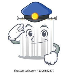 Police shower cortains in shape of mascot
