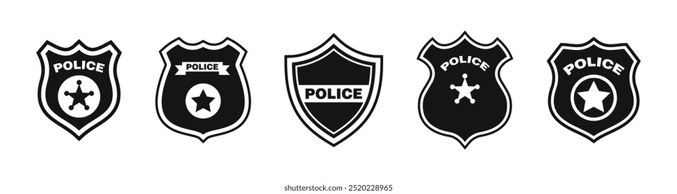 Police sign icon. Law enforcement symbol