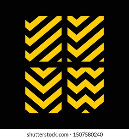 police sign lines of various vector shapes