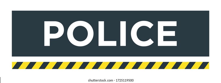 Police sign vector icon flat isolated.