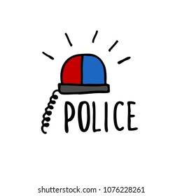 police signal doodle icon