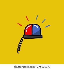 police signal doodle icon