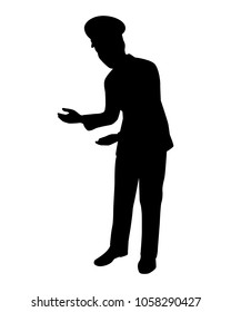 Police silhouette vector