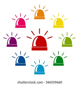 Police single black icon isolated. Vector