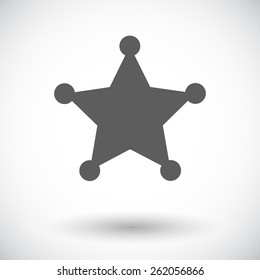 Police. Single flat icon on white background. Vector illustration.