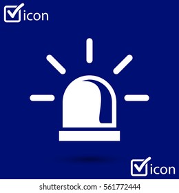 Police single icon. Alarm Power button. Police call button.